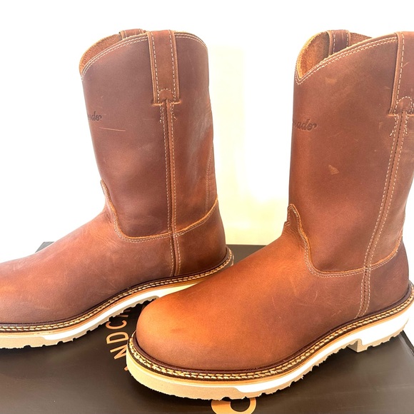 Men's Silverado Tan Leather Work Boots - Picture 5 of 9